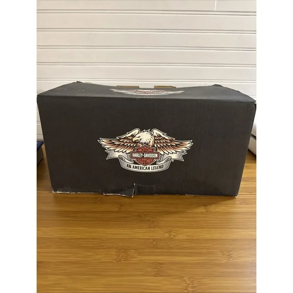Harley Davidson 4 Cocktail Glass And Ice Bucket Set - Used In Original Box